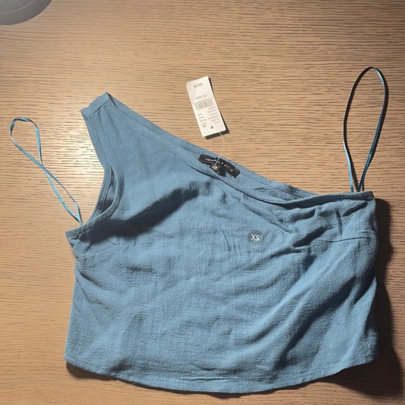 Kendall & Kylie One Shoulder Top Aqua - Picture 8 of 8
